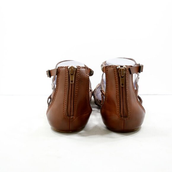 Blowfish Malibu Gush Brown Leather Studded Flat Gladiator Sandals - 9 - Picture 4 of 7